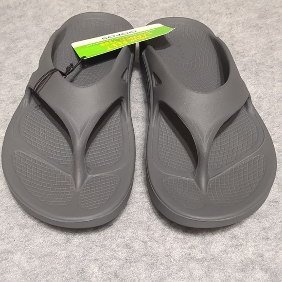 OOFOS OOriginal Grey Thong Sandals Unisex Size M6 W8 NWT - Picture 7 of 11
